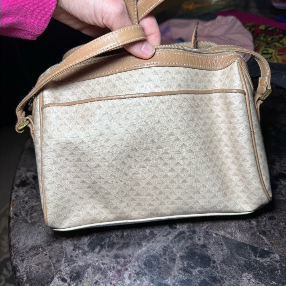 1984 Liz Claiborne Beige and Brown Crossbody Bag - Picture 2 of 10